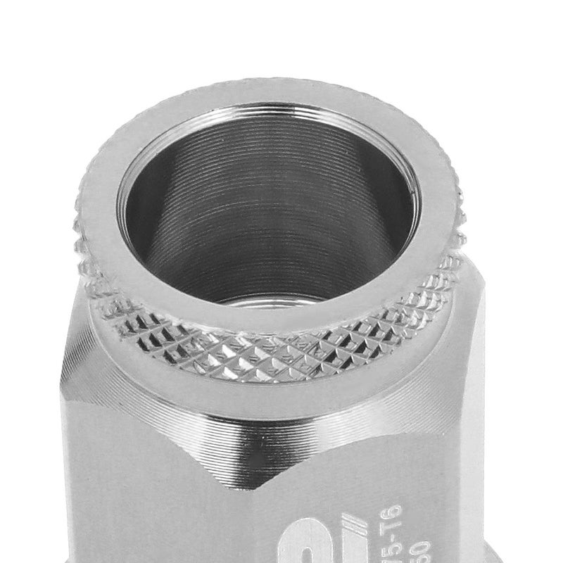 J2 Engineering LN-T7-023-15-SL Silver 7075 Aluminum M12X1.5 20Pcs L: 40mm Open End Lug Nut w/Socket Adapter - Image 5